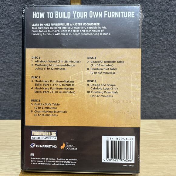 How to Build Your Own Furniture by George Vondriska (DVD, 5-Disc Set) NEW! - Picture 2 of 3